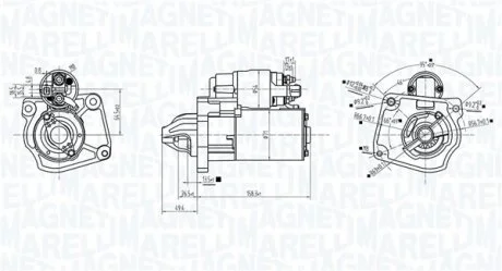 CITROEN Стартер BERLINGO 16-, DS, FIAT, PEUGEOT MAGNETI MARELLI 063726281010