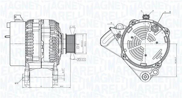 VW Генератор SEAT, SKODA 91- MAGNETI MARELLI 063730733010 (фото 1)