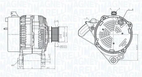 VW Генератор SEAT, SKODA 91- MAGNETI MARELLI 063730733010