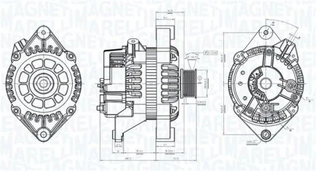 OPEL генератор (новий) ASTRA F MAGNETI MARELLI 063731053010
