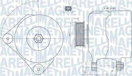 VW Генератор T4 MAGNETI MARELLI 063731228010