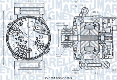 Генератор MAGNETI MARELLI 063731546110