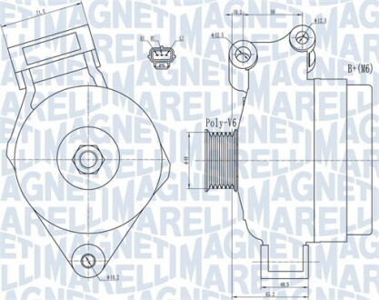 Генератор MAGNETI MARELLI 063731925010