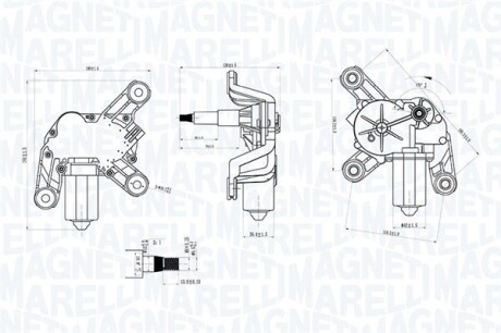 Мотор склоочисника MAGNETI MARELLI 064070700010