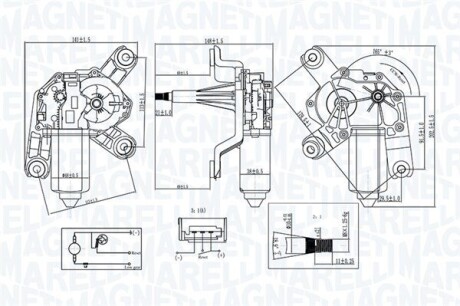 Мотор склоочисника MAGNETI MARELLI 064070900010