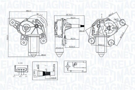 Мотор склоочисника MAGNETI MARELLI 064071200010