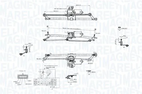 Механізм склоочисників MAGNETI MARELLI 064351763010 (фото 1)
