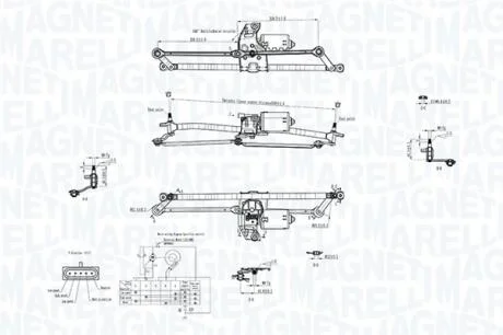 Механізм склоочисників MAGNETI MARELLI 064351763010