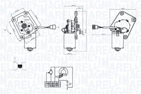 Мотор склоочисника MAGNETI MARELLI 064374900010