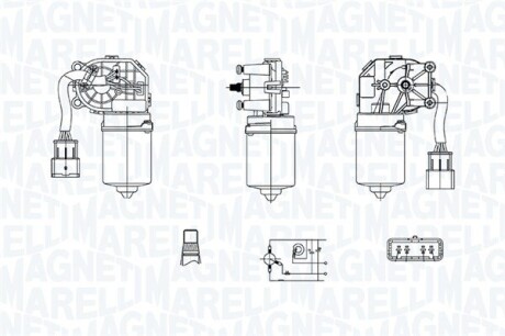 Мотор склоочисника MAGNETI MARELLI 064375900010