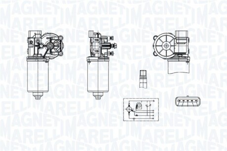 Мотор склоочисника MAGNETI MARELLI 064376400010