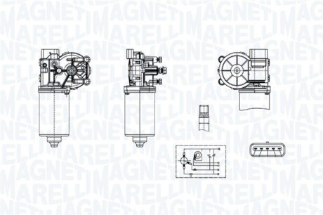 Мотор склоочисника MAGNETI MARELLI 064376500010