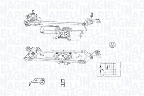 Мотор склоочисника MAGNETI MARELLI 064377200010