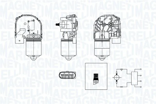 Мотор склоочисника MAGNETI MARELLI 064377600010 (фото 1)