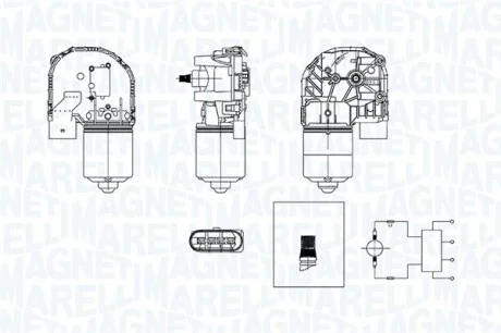 Мотор склоочисника MAGNETI MARELLI 064377600010