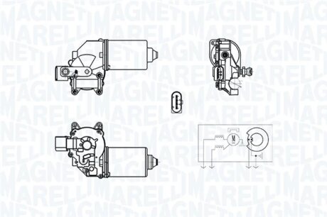 BMW Двигун склоочисника X1 (E84) MAGNETI MARELLI 064378400010