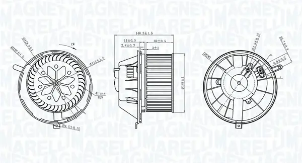 Вентилятор MAGNETI MARELLI 069412229010 (фото 1)