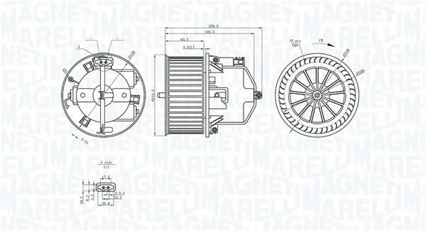 Вентилятор MAGNETI MARELLI 069412352010 (фото 1)