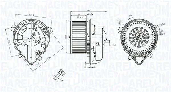 Вентилятор MAGNETI MARELLI 069412403010 (фото 1)