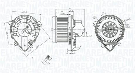 CITROEN вентилятор салону Evasion, Jumpy, Fiat Scudo, Peugeot Expert, 806 95- MAGNETI MARELLI 069412403010