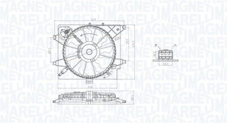 Вентилятор радіатора MAGNETI MARELLI 069422789010