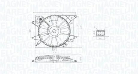 Вентилятор радіатора MAGNETI MARELLI 069422789010