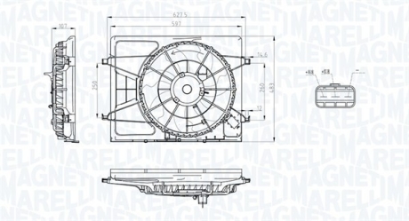 Вентилятор радіатора MAGNETI MARELLI 069422796010