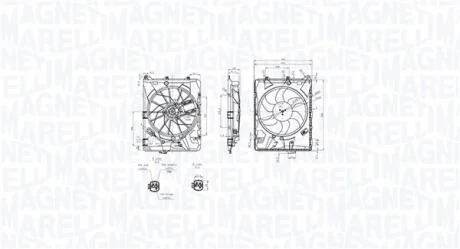 BMW Вентилятор радіатора 1 (E81), 1 (E87), 3 (E90), 3 Купе (E92) MAGNETI MARELLI 069422849010