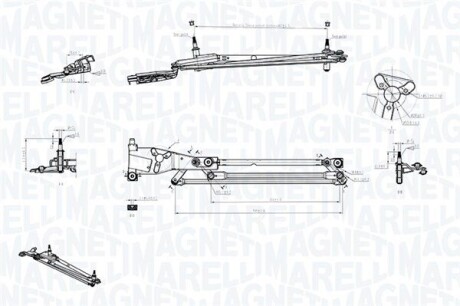 Механізм склоочисника в зборі MAGNETI MARELLI 085570706010