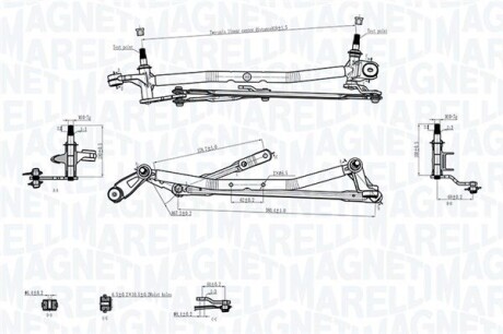 Механізм склоочисника в зборі MAGNETI MARELLI 085570736010