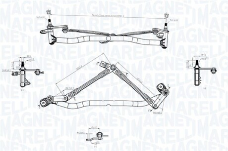 Механізм склоочисника в зборі MAGNETI MARELLI 085570746010