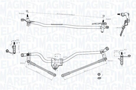 Механізм склоочисника в зборі MAGNETI MARELLI 085570750010