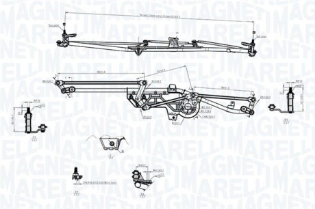 Механізм склоочисника в зборі MAGNETI MARELLI 085570752010