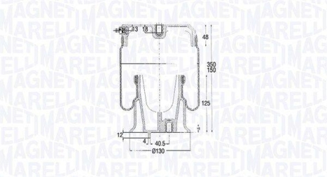 Пневмоподушка гумометалева MAGNETI MARELLI 204241CFG