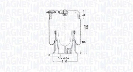 Пневмоподушка гумометалева MAGNETI MARELLI 204241CFG