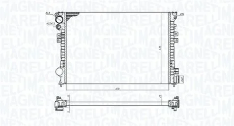 CITROEN Радиатор охлаждения Evasion,Jumpy,Fiat Scudo,Peugeot 806,Expert 1.9TD/2.0HDI MAGNETI MARELLI 350213102700