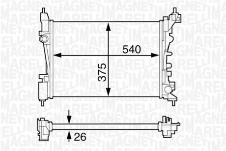 Радіатор FIAT QUBO 1.4 [] MAGNETI MARELLI 350213130100