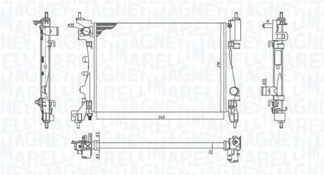 Радіатор FIAT QUBO 1.4 [] MAGNETI MARELLI 350213130100