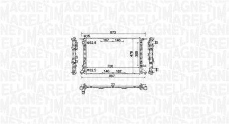 Радиатор системы охлаждения MAGNETI MARELLI 350213152100