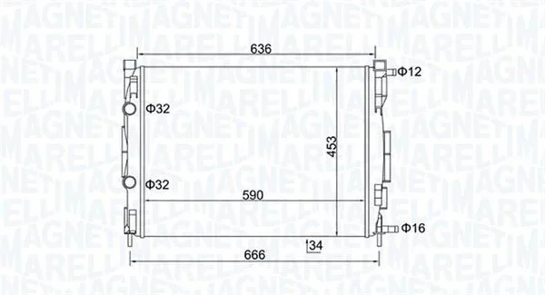 Радіатор двигуна MAGNETI MARELLI 350213153500 (фото 1)