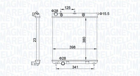 Радіатор CITROEN C3 1.4, 1.6, 1.4HDI MAGNETI MARELLI 350213153700 (фото 1)