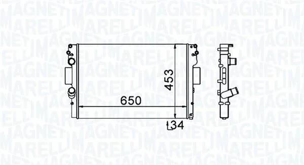 IVECO Радіатор системи охолодження двигуна DAILY IV 06- MAGNETI MARELLI 350213154000 (фото 1)