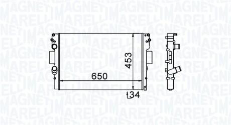 IVECO Радіатор системи охолодження двигуна DAILY IV 06- MAGNETI MARELLI 350213154000