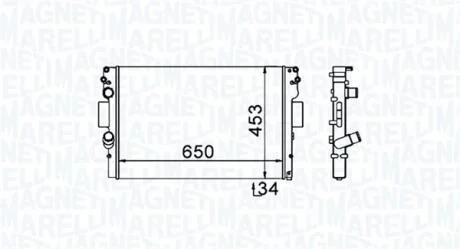 IVECO Радіатор системи охолодження двигуна DAILY IV 06- MAGNETI MARELLI 350213154000