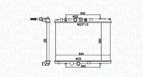 Радіатор MAGNETI MARELLI 350213156100