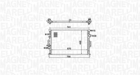 Радіатор MAGNETI MARELLI 350213157700 (фото 1)