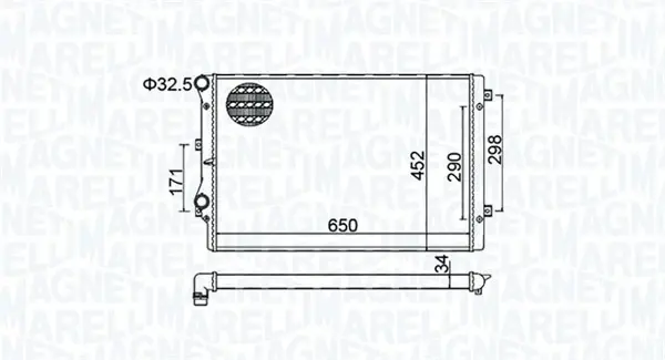 Радіатор двигуна MAGNETI MARELLI 350213157800 (фото 1)