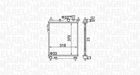 HYUNDAI радіатор охолодження Getz 1.1/1.6 02- MAGNETI MARELLI 350213162400