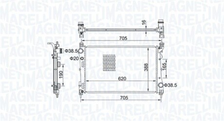 Радіатор системи охолодження MAGNETI MARELLI 350213163100