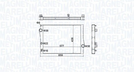 Радиатор системы охлаждения MAGNETI MARELLI 350213163500